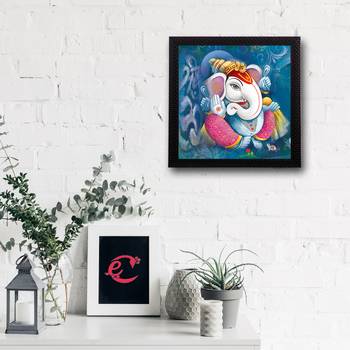 Lord Ganesha Satin Matt Texture UV Art Painting 2