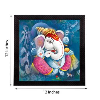 Lord Ganesha Satin Matt Texture UV Art Painting 3