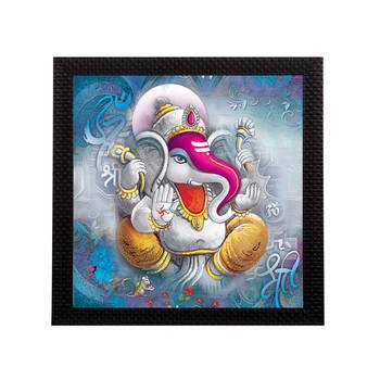 Lord Ganesha Satin Matt Texture UV Art Painting 1