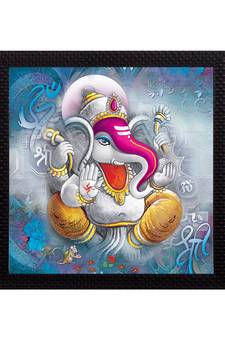 Lord Ganesha Satin Matt Texture UV Art Painting