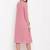 Pink Grid Dobby Flared Dress
