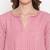 Pink Grid Dobby Flared Dress