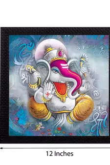 Lord Ganesha Satin Matt Texture UV Art Painting