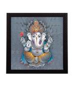 Lord Ganesha Satin Matt Texture UV Art Painting