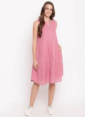 Pink Pin-Tucks Dress 1