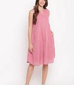 Pink Pin-Tucks Dress