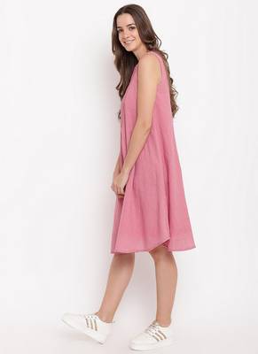 Pink Pin-Tucks Dress 2