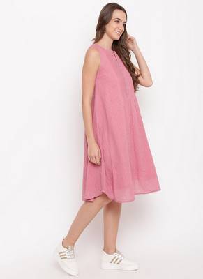 Pink Pin-Tucks Dress 3