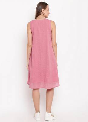 Pink Pin-Tucks Dress 4