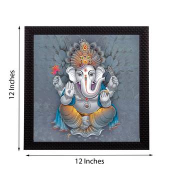 Lord Ganesha Satin Matt Texture UV Art Painting 3