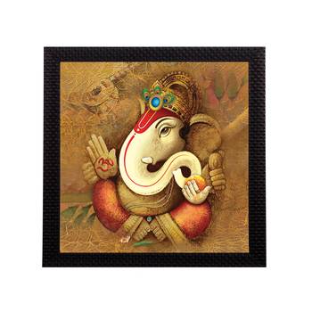 Lord Ganesha Satin Matt Texture UV Art Painting 1