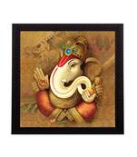 Lord Ganesha Satin Matt Texture UV Art Painting