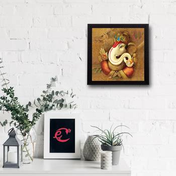 Lord Ganesha Satin Matt Texture UV Art Painting 2