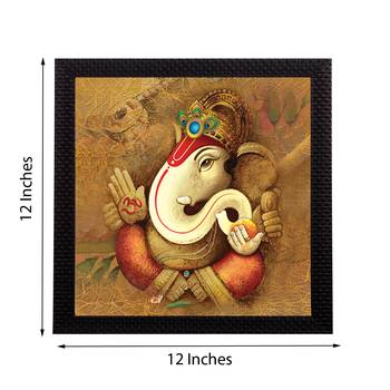 Lord Ganesha Satin Matt Texture UV Art Painting 3