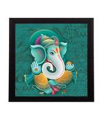 Lord Ganesha Satin Matt Texture UV Art Painting