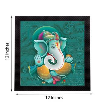 Lord Ganesha Satin Matt Texture UV Art Painting 3
