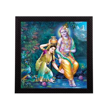 Radha Krishna Satin Matt Texture UV Art Painting 1