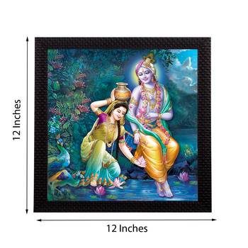 Radha Krishna Satin Matt Texture UV Art Painting 3
