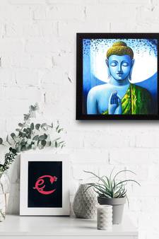 Spritual Lord Buddha Satin Matt Texture UV Art Painting