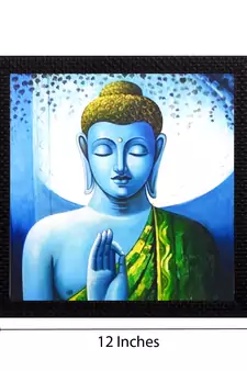 Spritual Lord Buddha Satin Matt Texture UV Art Painting