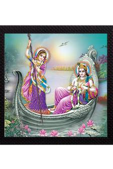 Radha Krishna Satin Matt Texture UV Art Painting