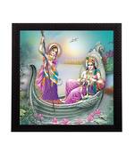 Radha Krishna Satin Matt Texture UV Art Painting