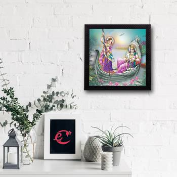 Radha Krishna Satin Matt Texture UV Art Painting 2