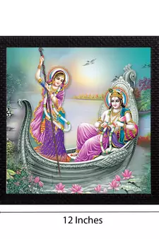 Radha Krishna Satin Matt Texture UV Art Painting