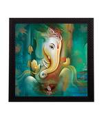 Lord Ganesha Satin Matt Texture UV Art Painting
