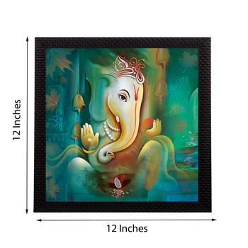Lord Ganesha Satin Matt Texture UV Art Painting 3