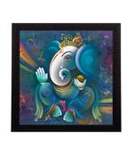 Lord Ganesha Satin Matt Texture UV Art Painting
