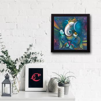 Lord Ganesha Satin Matt Texture UV Art Painting 2