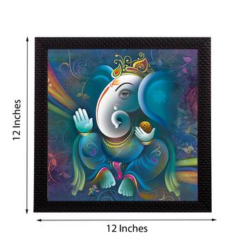 Lord Ganesha Satin Matt Texture UV Art Painting 3