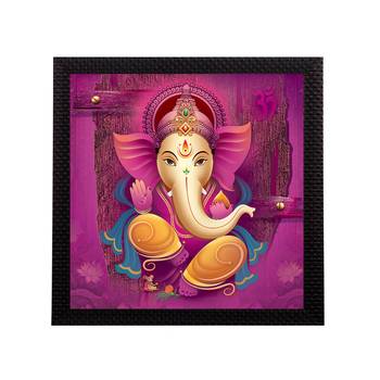 Lord Ganesha Satin Matt Texture UV Art Painting 1