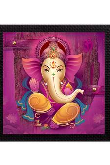 Lord Ganesha Satin Matt Texture UV Art Painting