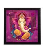 Lord Ganesha Satin Matt Texture UV Art Painting