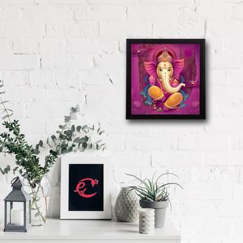 Lord Ganesha Satin Matt Texture UV Art Painting 2
