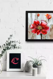 Floral Satin Matt Texture UV Art Painting