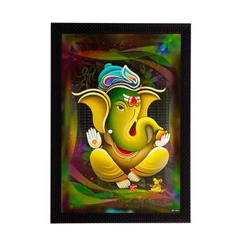 Lord Ganesha Satin Matt Texture UV Art Painting 1