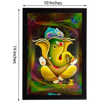 Lord Ganesha Satin Matt Texture UV Art Painting 3