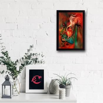 Lord Ganesha Satin Matt Texture UV Art Painting 2