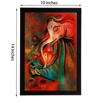 Lord Ganesha Satin Matt Texture UV Art Painting 3