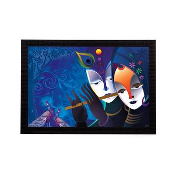 Radha Krishna Satin Matt Texture UV Art Painting 1