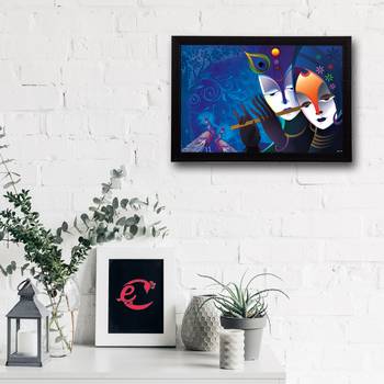Radha Krishna Satin Matt Texture UV Art Painting 2