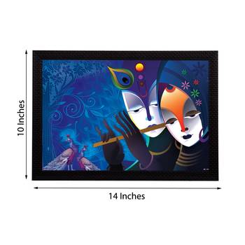 Radha Krishna Satin Matt Texture UV Art Painting 3