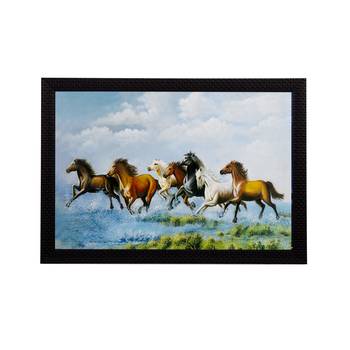 Running 7 Lucky Horses Satin Matt Texture UV Art Painting 1