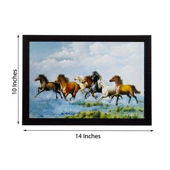Running 7 Lucky Horses Satin Matt Texture UV Art Painting 3