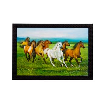 Running 7 Lucky Horses Satin Matt Texture UV Art Painting 1