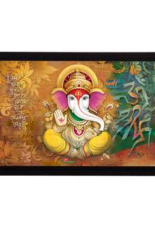 Lord Ganesha Satin Matt Texture UV Art Painting