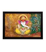 Lord Ganesha Satin Matt Texture UV Art Painting